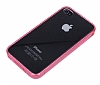 iPhone 4 / 4S Silikon Kenarl Ultra nce Kristal Ak Pembe Klf - Resim: 2