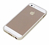 Eiroo iPhone SE / 5 / 5S Bumper ereve Silikon Gold Klf - Resim: 1