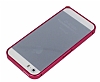 iPhone SE / 5 / 5S Metal Bumper ereve Pembe Klf - Resim: 2