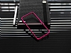 iPhone SE / 5 / 5S Metal Bumper ereve Pembe Klf - Resim: 3