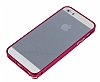 iPhone SE / 5 / 5S Metal Bumper ereve Pembe Klf - Resim: 1