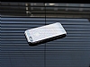 iPhone SE / 5 / 5S Silver Metal Kenarl Desenli Kristal Klf - Resim: 1