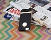 Eiroo Side Craft iPhone SE / 5 / 5S Gold Metalik Kenarl Siyah Silikon Klf - Resim: 2