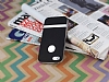 Eiroo Side Craft iPhone SE / 5 / 5S Silver Metalik Kenarl Siyah Silikon Klf - Resim: 2