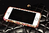 iPhone SE / 5 / 5S Seramik Tal Metal Bumper ereve Pembe Klf - Resim: 5