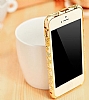 iPhone SE / 5 / 5S Seramik Tal Metal Bumper ereve Gold Klf - Resim: 5