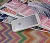 iPhone SE / 5 / 5S Beyaz Silikon Kenarl effaf Rubber Klf - Resim: 1
