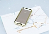 iPhone SE / 5 / 5S Tal Metal Bumper ereve Gold Klf - Resim: 1