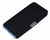 iPhone 5C nce Yan Kapakl Siyah Deri Klf - Resim: 3