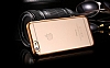 iPhone 6 / 6S Gold Kenarl effaf Rubber Klf - Resim: 4