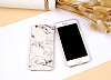 iPhone 6 / 6S Granit Grnml Beyaz Silikon Klf - Resim: 3