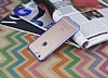 iPhone 6 / 6S Mavi Silikon Kenarl Ultra nce effaf Rubber Klf - Resim: 2