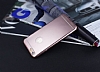 iPhone 6 Plus / 6S Plus Metalik Rose Gold Silikon Klf - Resim: 1