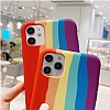 iPhone 6 / 6S Rainbow Lansman Krmz Silikon Klf - Resim: 3