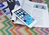 iPhone 6 Plus / 6S Plus Beyaz Silikon Kenarl effaf Rubber Klf - Resim: 3