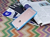 iPhone 6 Plus / 6S Plus Mavi Silikon Kenarl effaf Rubber Klf - Resim: 2