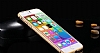 iPhone 6 / 6S Gold Metal Kenarl Kristal Klf - Resim: 4