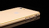 iPhone 6 / 6S Gold Metal Kenarl Kristal Klf - Resim: 6