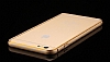 iPhone 6 / 6S Gold Metal Kenarl Kristal Klf - Resim: 5