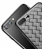 iPhone 7 / 8 Kamera korumal Hasr Desenli Siyah Silikon Klf - Resim: 2