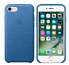 iPhone 7 / 8 Orjinal Sea Blue Deri Klf - Resim: 2