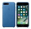 iPhone 7 Plus / 8 Plus Orjinal Sea Blue Deri Klf - Resim: 1