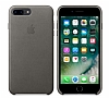 iPhone 7 Plus / 8 Plus Orjinal Storm Gray Deri Klf - Resim: 1