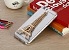 iPhone SE / 5 / 5S Sulu Simli Gold Eiffel Silikon Klf - Resim: 4