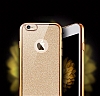 iPhone SE / 5 / 5S Simli Gold Silikon Klf - Resim: 1