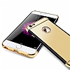 iPhone SE / 5 / 5S Siyah Kenarl Aynal Gold Rubber Klf - Resim: 4
