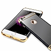 iPhone SE / 5 / 5S Siyah Kenarl Aynal Siyah Rubber Klf - Resim: 2