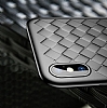 iPhone X / XS Hasr Desenli Lacivert Silikon Klf - Resim: 2