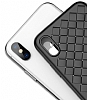 iPhone X / XS Hasr Desenli Kahverengi Silikon Klf - Resim: 1