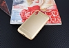 iPhone X / XS Silikon Kenarl Metal Gold Klf - Resim: 1