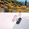 iPhone X / XS Mavi Metal Kamera Lensi Koruyucu - Resim: 2