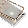 iSecret iPhone 6 Plus / 6S Plus Gold Kenarl Tal Bayku effaf Rubber Klf - Resim: 3