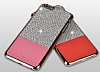 iSecret iPhone 6 Plus / 6S Plus Gold Kenarl Tal Pembe Rubber Klf - Resim: 9