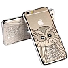 iSecret iPhone 6 Plus / 6S Plus Silver Kenarl Tal Bayku effaf Rubber Klf - Resim: 1