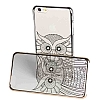 iSecret iPhone 6 Plus / 6S Plus Silver Kenarl Tal Bayku effaf Rubber Klf - Resim: 3