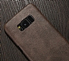 Jasean Samsung Galaxy S8 Deri Kahverengi Rubber Klf - Resim: 6