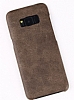 Jasean Samsung Galaxy S8 Deri Kahverengi Rubber Klf - Resim: 5