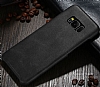 Jasean Samsung Galaxy S8 Plus Deri Siyah Rubber Klf - Resim: 1