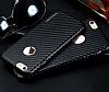 JLW iPhone 6 Plus / 6S Plus Karbon Siyah Rubber Klf - Resim: 1
