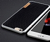JLW iPhone 6 Plus / 6S Plus Silikon Kenarl Karbon Siyah Rubber Klf - Resim: 8