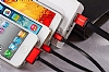 Joyroom Apple & Lightning & Micro USB Krmz Ksa arj Kablosu 138cm - Resim: 5