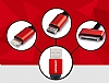Joyroom Apple & Lightning & Micro USB Krmz arj Kablosu 1.38m - Resim: 3