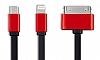 Joyroom Apple & Lightning & Micro USB Krmz arj Kablosu 1.38m - Resim: 1