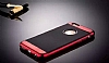 Joyroom Blade Series iPhone 6 / 6S Metalik Kenarl Krmz Silikon Klf - Resim: 5