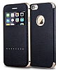 Joyroom iPhone 6 / 6S 2si 1 Arada Deri ve Pencereli Siyah Klf Seti - Resim: 14