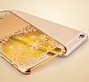 Joyroom Flower iPhone 6 Plus / 6S Plus Tal Gold Rubber Klf - Resim: 3